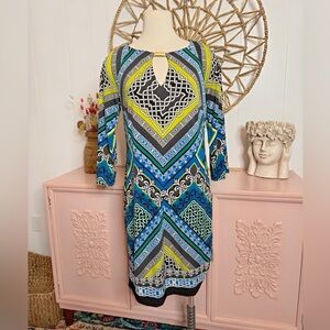 Laundry By‎ Shelli Segal Black and Green Dress